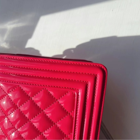 Chanel Le boy Medium Patend Bag Red - Picture 4 of 7